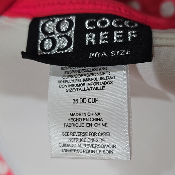 NWT- Coco Reef Ombre Coral Tankini Top - Picture 4 of 5